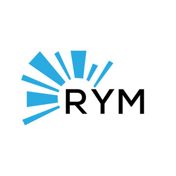 RYM letter logo. RYM blue image on white background and black letter. RYM technology  Monogram logo design for entrepreneur and business. RYM best icon.
