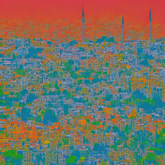 Fototapeta na wymiar Natural environment Istanbul Turkey pop art style 