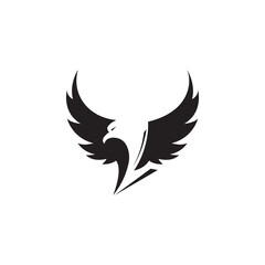 eagle logo abstract design vector illustration wings