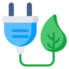 A unique design icon of eco plug