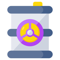 Editable design icon of oil drum