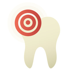 Pulpitis treatment flat design style icon