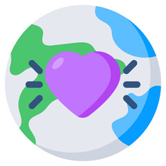 Modern design icon of global love