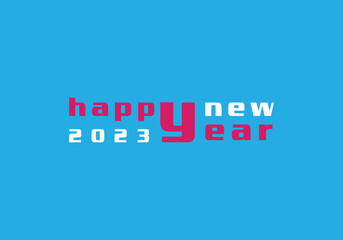 happy new year 2023 icon logo