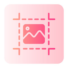 crop gradient icon