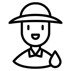 man with hat line 