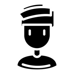 man with hat glyph