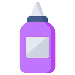 Conceptual flat design icon of ketchup bottle 