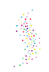 Color Shapes Festive Vector White Background.