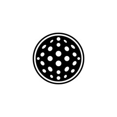 Vector Golf Ball - Black and White Isolated Icon