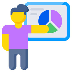 A unique design icon of business presentation 