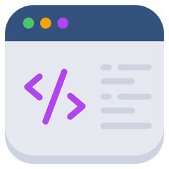 An icon design of web coding 