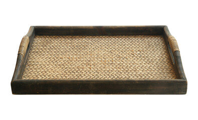 Vintage serving tray (with clipping path) isolated on white background