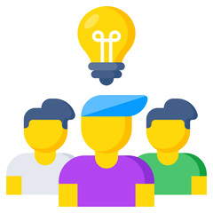 A unique design icon of creative team