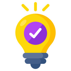 Perfect design icon of verified idea 