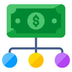 A perfect design icon of financial network