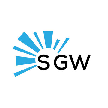 SGW letter logo. SGW blue image on white background and black letter. SGW technology  Monogram logo design for entrepreneur and business. SGW best icon.
