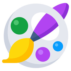         Trendy vector design of paint palette 