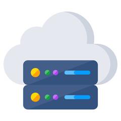 A unique design icon of cloud server 