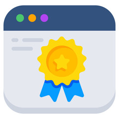 Vector design of awarded website 