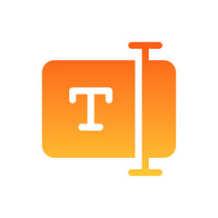 typing flat gradient icon