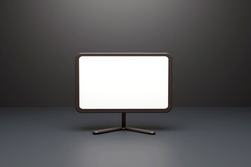 blank monitor in 3d rendering design.