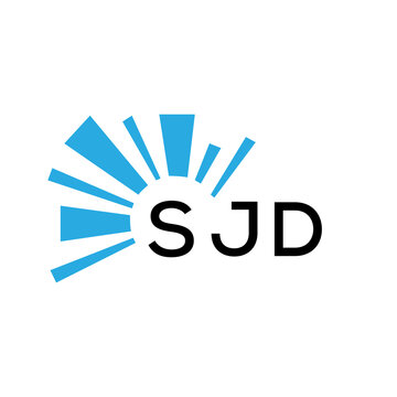 SJD letter logo. SJD blue image on white background and black letter. SJD technology  Monogram logo design for entrepreneur and business. SJD best icon.
