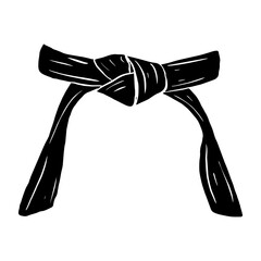 black belt logo vector karate taekwondo jiujitsu judo - obrazy, fototapety, plakaty