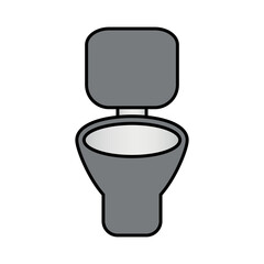 Toilet icon on white.
