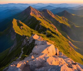 Obraz premium sunset over the mountains 