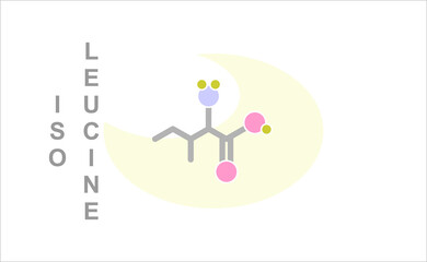 Simplified formula icon of isoleucine.