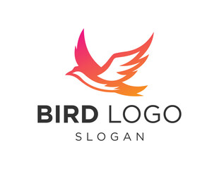 Logo design about Bird on a white background. created using the CorelDraw application.