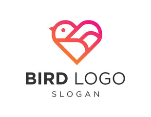 Logo design about Bird on a white background. created using the CorelDraw application.