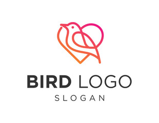 Logo design about Bird on a white background. created using the CorelDraw application.