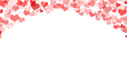 love heart pink frame with transparent background