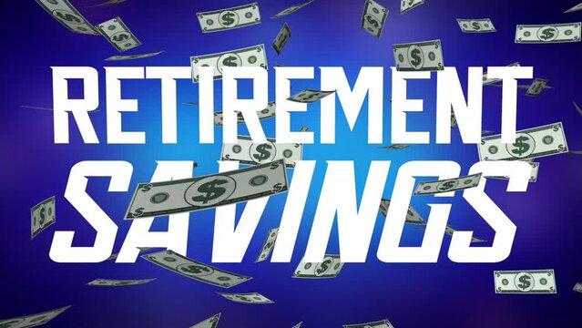 Retirement Savings Account Save More Money Strategy Plan Budget 3d Animation