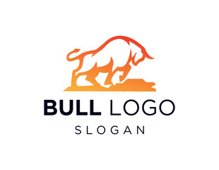Logo design about Bull on a white background. created using the CorelDraw application.