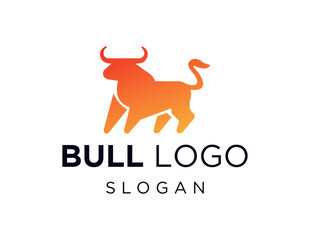 Logo design about Bull on a white background. created using the CorelDraw application.