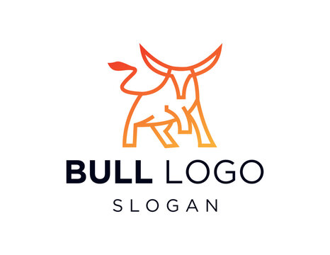 Logo design about Bull on a white background. created using the CorelDraw application.