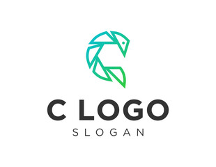 Logo design about C Letter on a white background. created using the CorelDraw application.