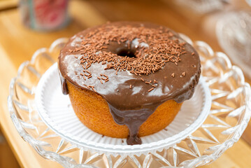 Bolo de cenoura com chocolate