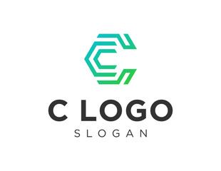 Logo design about C Letter on a white background. created using the CorelDraw application.