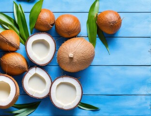 coconuts on table