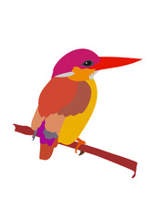 bird on a branch illustration 