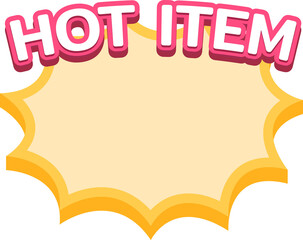 Hot item, starburst sticker, and badge with offer and discount, Tag Promotion discount banner templates