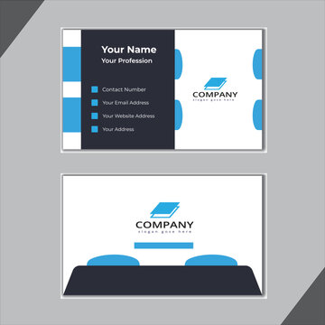 Modern Business Card Template Design, Minimalist Visiting Crad Corporate designe for company advertising.