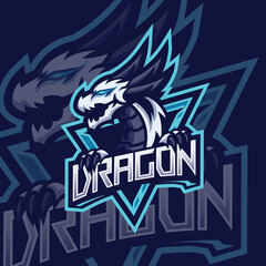 Dragon head esport logo design