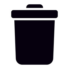 trash glyph icon