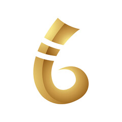 Golden Letter B Symbol on a White Background - Icon 2