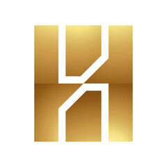 Obraz premium Golden Letter H Symbol on a White Background - Icon 7
